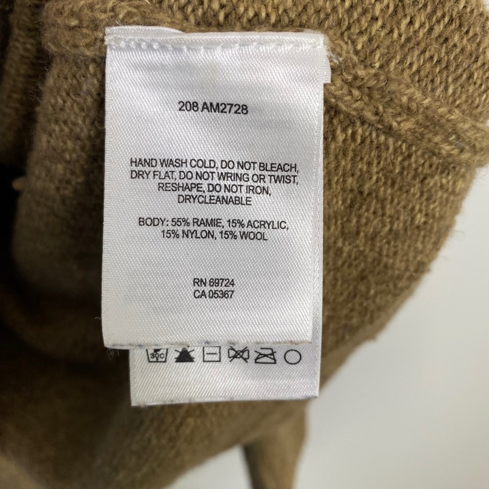 Columbia Sportswear Company Men's XL Tan Striped‎ 1/4 Zip Wool Blend Sweater - Picture 4 of 6